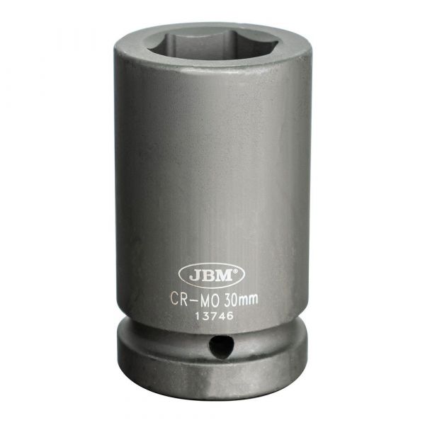 Jbm 1´´ 30 Mm Hexagonal Long Impact Socket Prateado