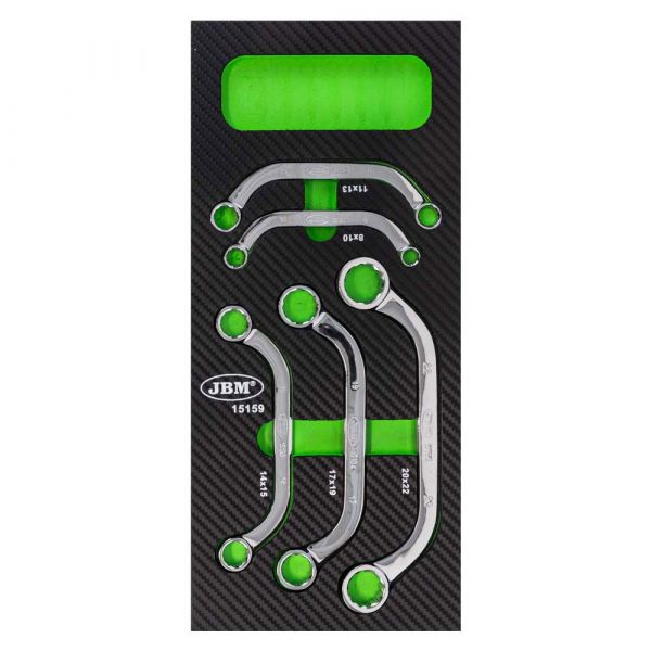 Jbm Eva Carbon Fiber Finish Tray With Type ´´c´´ Wrench Set 5 Pieces Transparente