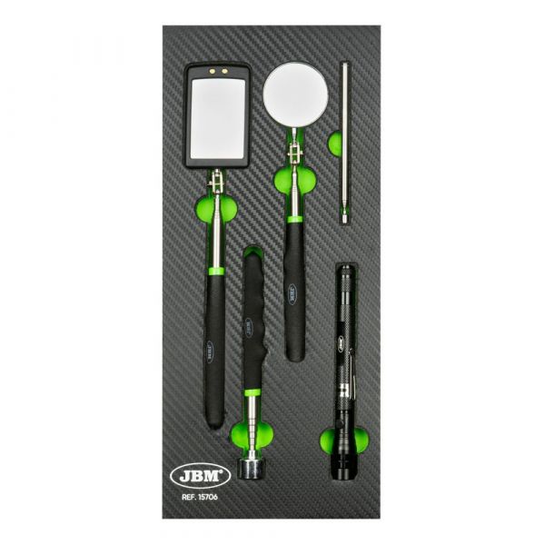 Jbm Magnetic Pick-up Tool Set 5 Pieces Preto