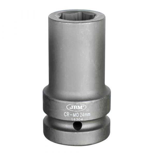 Jbm 1´´ 24 Mm Hexagonal Long Impact Socket Prateado