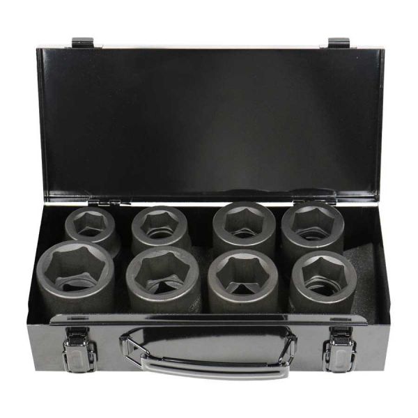 Jbm Pontas 1´´ Impact Sockets Set 8 Peças Prateado