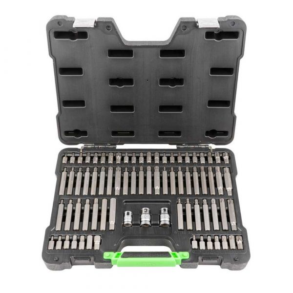 Jbm Bit Case Hexagonal. Xzn. Ribe. Torx And Torx Inv 75 Pieces Prateado