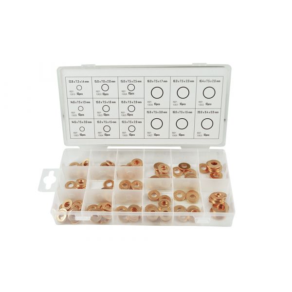 JBM Estojo de Anilhas de Cobre para Injetor 150 Pcs - JBM53229