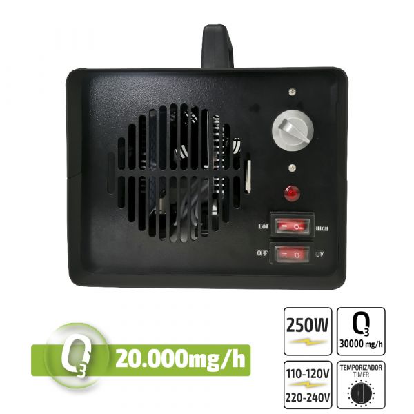 Purificador de Ar JBM Gerador de Ozono Portátil 20000 Mg/h (220V) - 53806