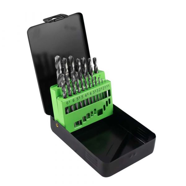 Jbm Conjunto de Brocas Hss 4341 1-10 Mm Helical Drill Drills 19 Peças Transparente