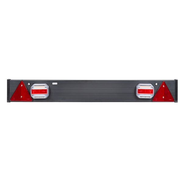 Barra de Sinalização para Reboque 1100X140Mm com 2 Sinalizadores LED e 2 Triângulos Refletores JBM