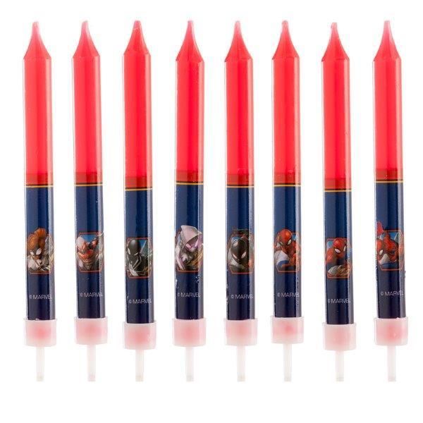 8 Velas Spider-Man 9cm