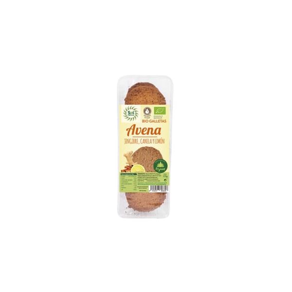 Sol Natural Bolachas de Aveia, Gengibre e Canela-Limão Bio 175g