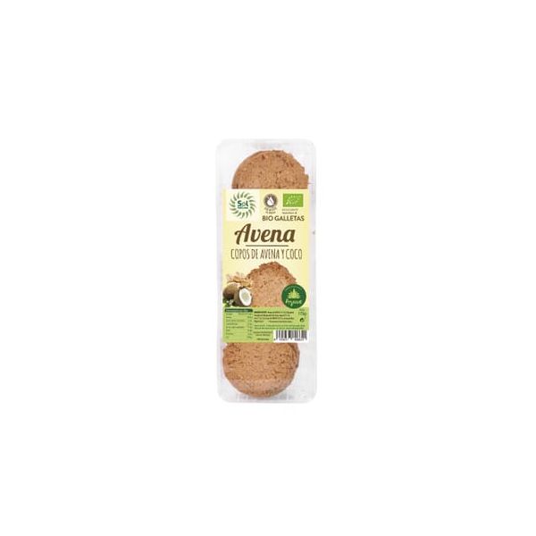 Sol Natural Bolachas de Flocos de Aveia e Côco 175g