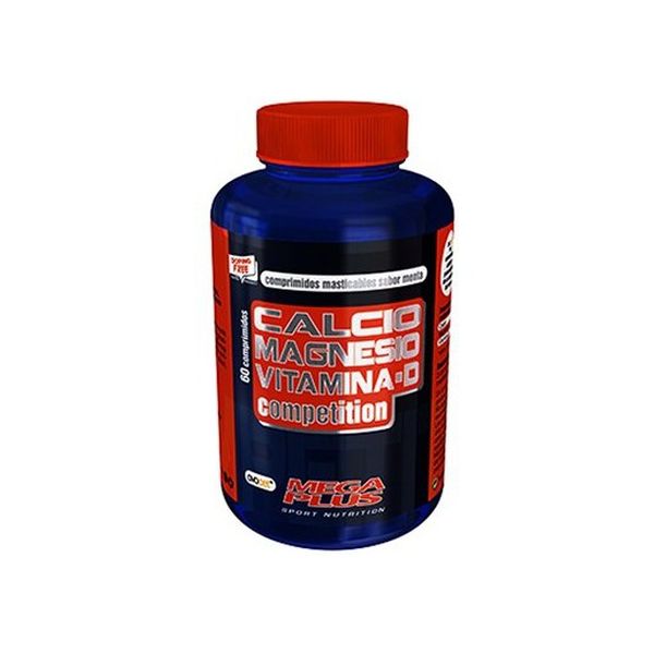 Mega Plus Calcio + Magnesio + Vit. D Competition (sabor Menta) 60 Comprimidos