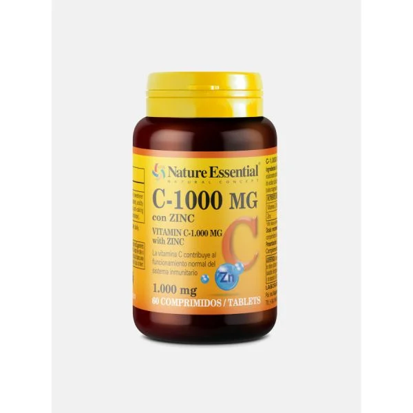 Nature Essential Vitamina C 1000mg + Zinco 10mg 60 Comprimidos