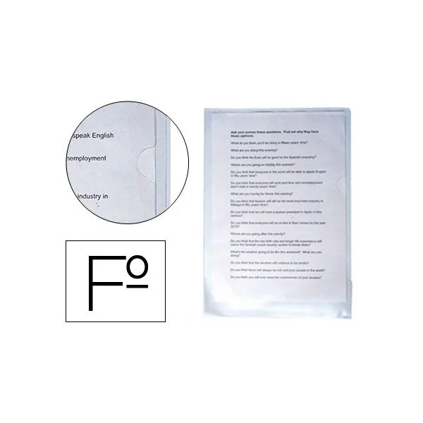 Saro Bolsa Dossier Classificadora Plástico Folio Clear - 1327