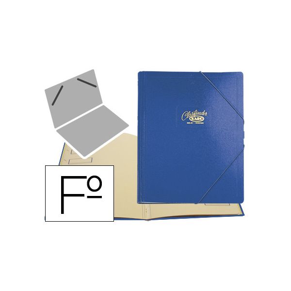 Saro Classificador Cartão Compacto Folio c/ 12 Divisórias Azul - 30-A
