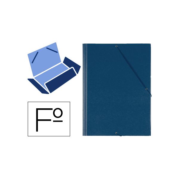 Saro Pasta Plástico Folio c/ Elásticos Blue - 321G-A