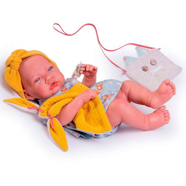Antonio Juan Newborn Spring Doll With Bag Laranja