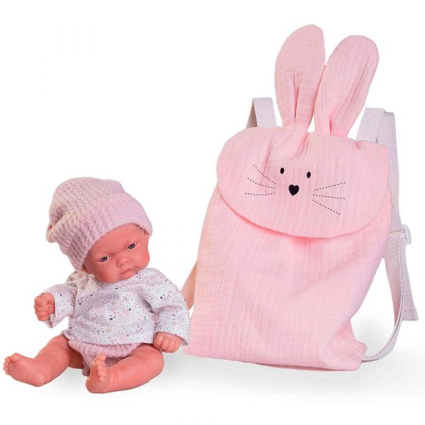 Antonio Juan Pitu Doll With Backpack For You Rosa