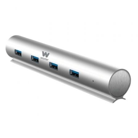 Hub USB 3.0 Woxter / 7xUSB / Gris / PE26-142