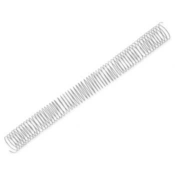 Argolas Espiral Met licas Passo 5:1 30mm Prata 50un