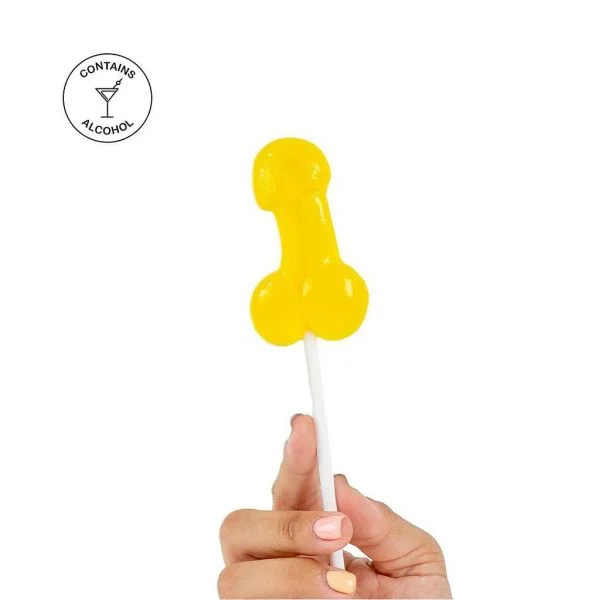 Secret Play Chupa-chupa em Forma de Pénis Sabor Piña Colada com Álcool 26 g EP45316EX