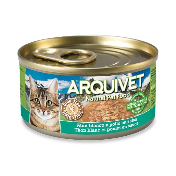 Ração Húmida Arquivet Atum Branco em Molho com Frango 80 g
