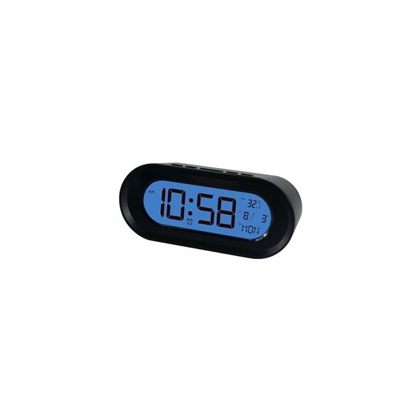 Elbe Rádio Despertador S0457185 com Termómetro Preto