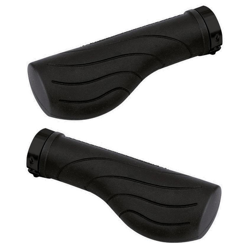 PUNHOS BICICLETA ERGONOMICOS LOCK-ON 132MM PRETO ELTIN