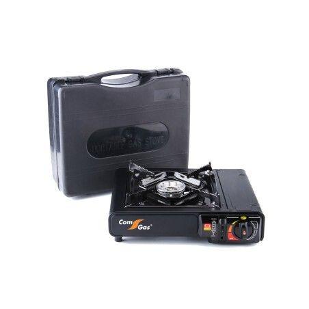 BS-102 COCINA COMPACTA NEGRA A CARTUCHO COM GAS