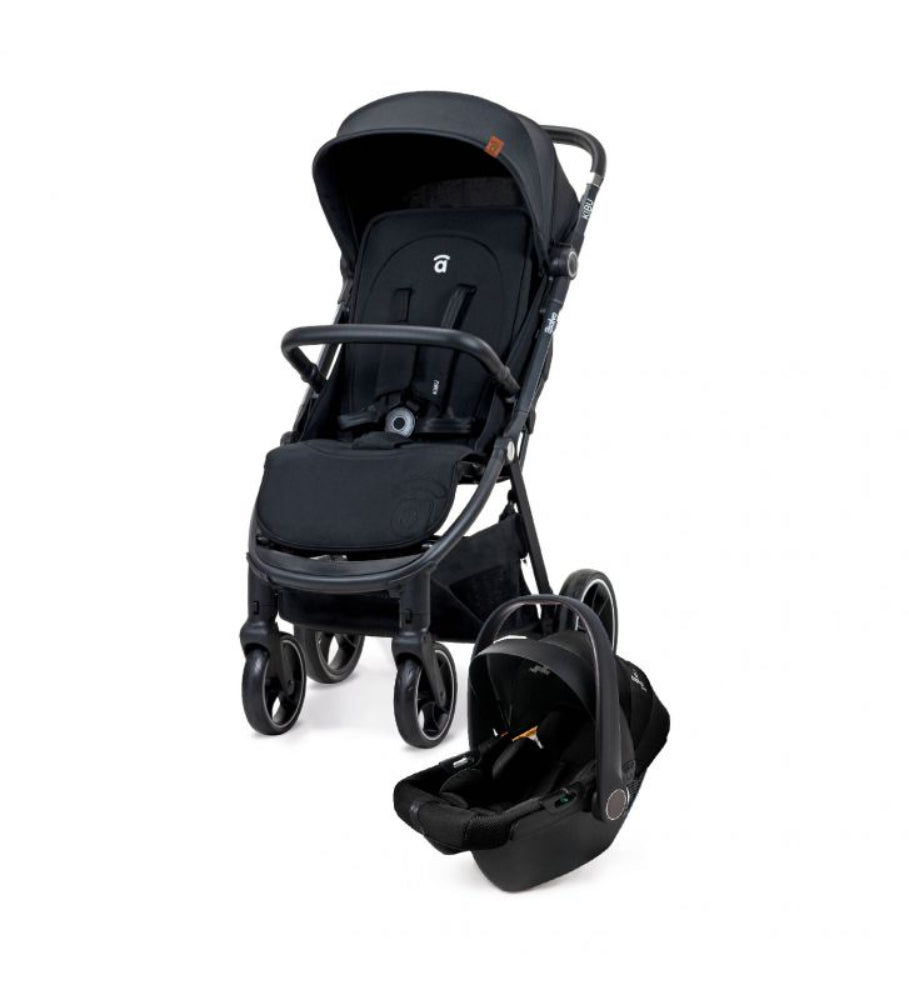 Carrinho de bebé 2 em 1 Asalvo Kibu Black