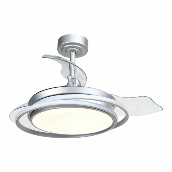 Cristalrecord Ventilador de Teto Antila Mini Prateado