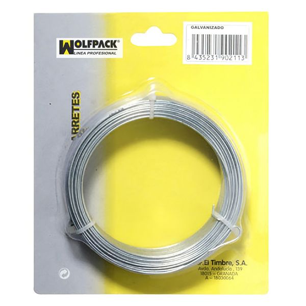 WOLFPACK Alambre Galvanizado 1,10mm / 6 (rollo 50 Metros) Af 01010082