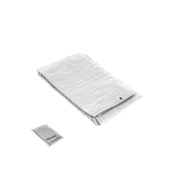 Saturnia Lona Impermeável Branca com Ilhós de Metal 6 X 12 Metros