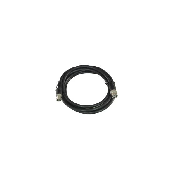 Cabo coaxial preparado BNC Macho > BNC Fêmea Coaxial RG59 2m Preto