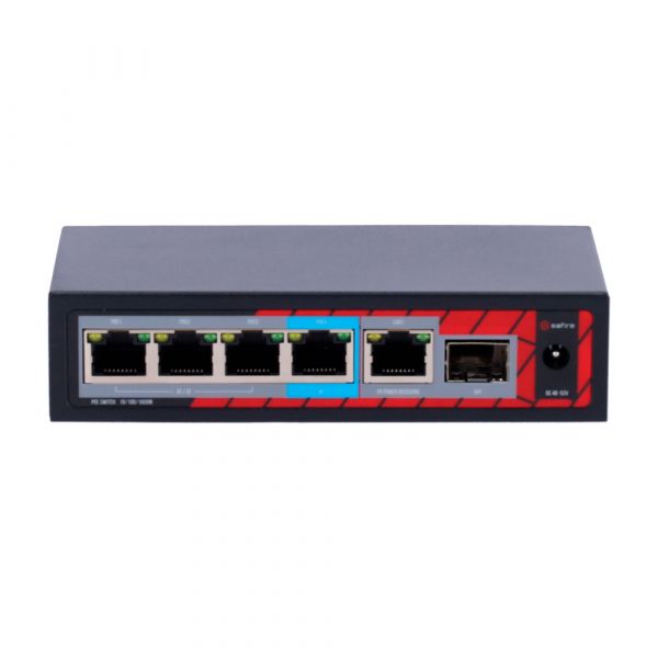 Safire Extensor PoE 6 Portas SF-POE-EXT0604-GF-60