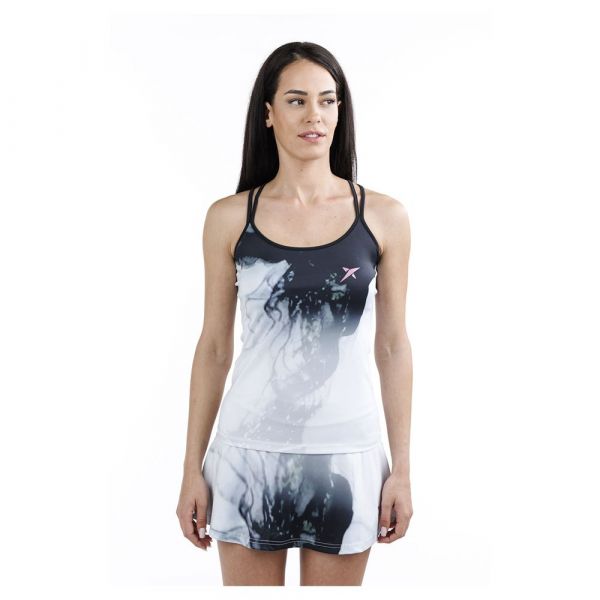 Drop Shot Dafra Sleeveless T-shirt Branco,Preto 2XL Mulher