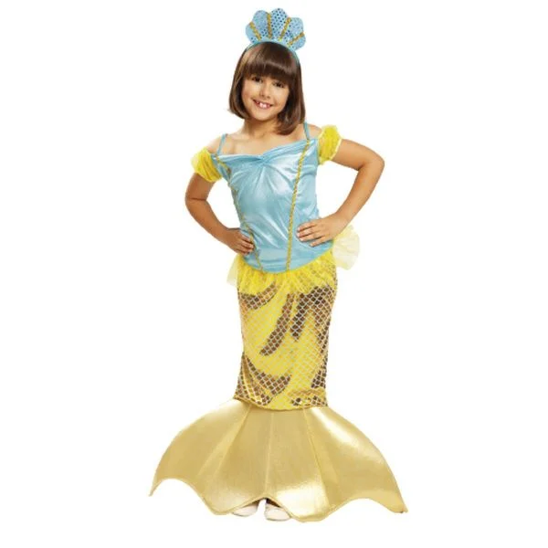 Viving Costumes Little Mermaid Disfarce Junior Amarelo 10-12 Anos