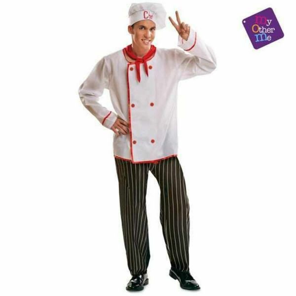 Viving Costumes Chef Disfarce Homem Branco XL