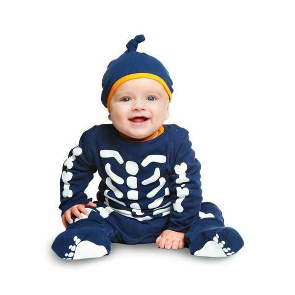 Viving Costumes Cotton Skeleton Disfarce Bebé Azul 7-12 Meses