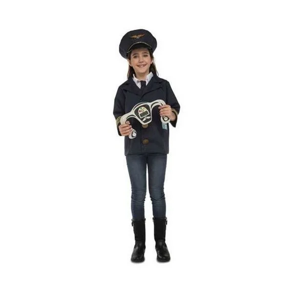 Viving Costumes I Want To Be A Pilot Disfarce Criança Preto 5-7 Anos