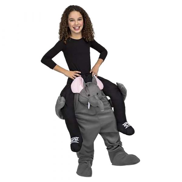 Viving Costumes Ride-on Elephants Disfarce Criança Cinzento 10-12 Anos