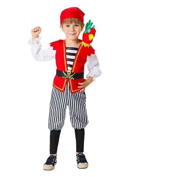 Viving Costumes Boy Caribbean Pirate Costume Vermelho 12-24 Meses
