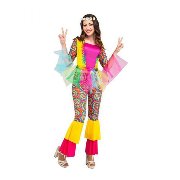 Viving Costumes Hippie Disfarce Mulher Rosa S