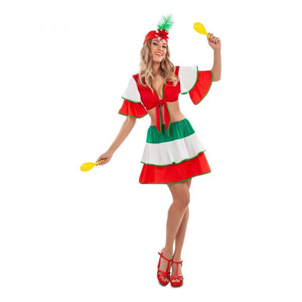 Viving Costumes Rumbera Disfarce Vermelho M-L