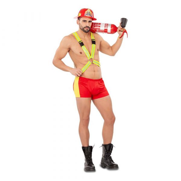 Viving Costumes Firefighter Disfarce Homem Laranja M-L