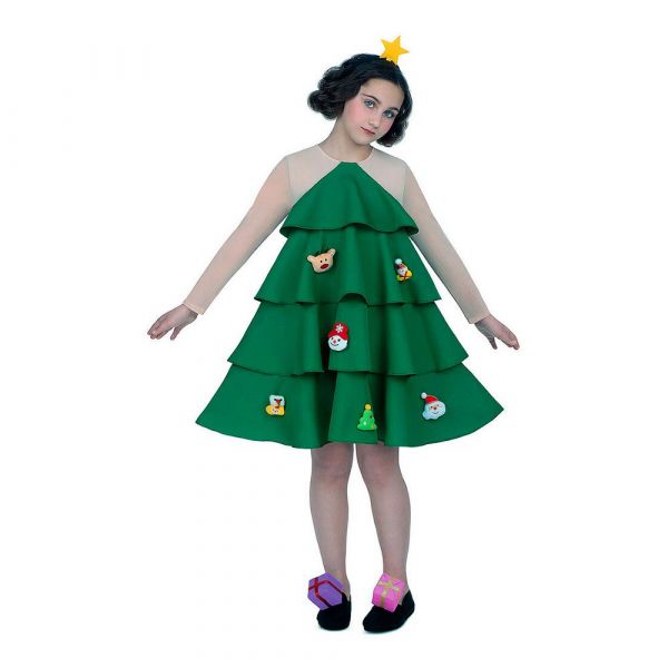 Viving Costumes Christmas Tree Of Luxe Disfarce Menina Verde 7-9 Anos
