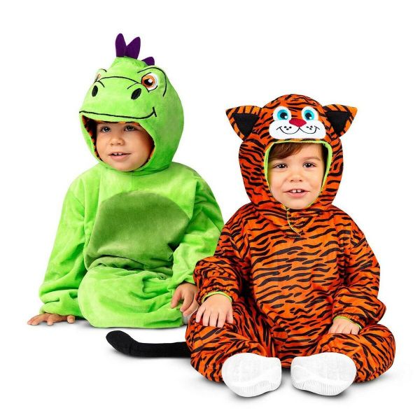 Viving Costumes Dragon-tigre Reversible Costume Verde 3-4 Anos