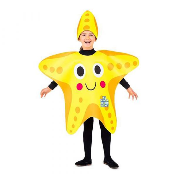 Viving Costumes Starfish Disfarce Menina Amarelo 10-12 Anos