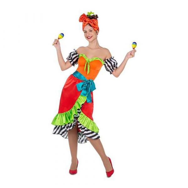Viving Costumes Rumbera Disfarce Colorido M