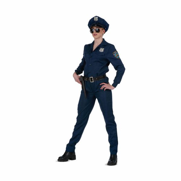 Viving Costumes Police Disfarce Mulher Azul M