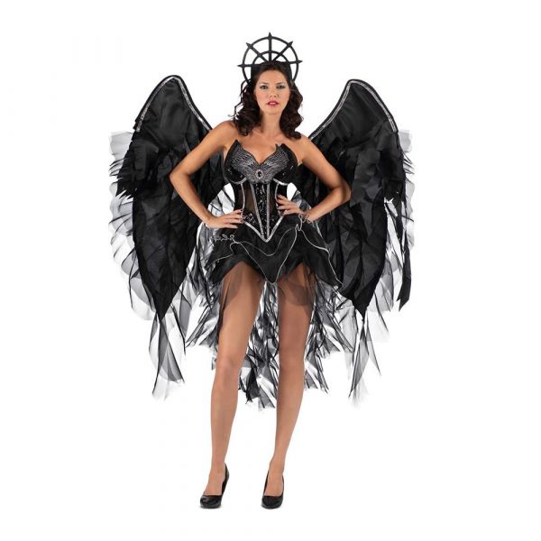 Mom Fantasia De Anjo Negro Para Homem L Multicolor