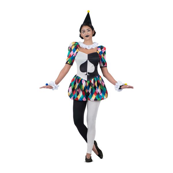Viving Costumes Arlequina Hinding Cever Costume Colorido L